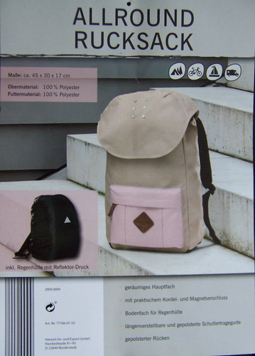 Rucksack beige allround - rucksack,, "allround"